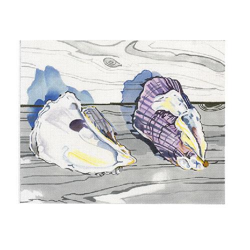 Two Shells on the Deck Painted Canvas All About Stitching/The Collection Design 