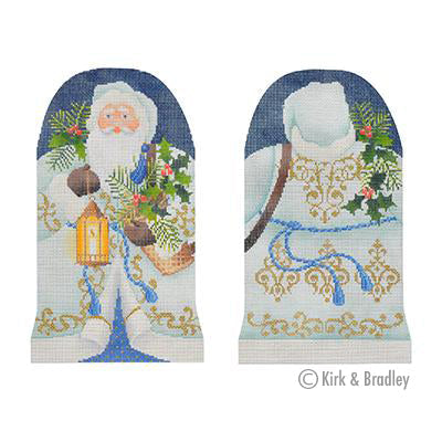 Two-Sided Woodland Father Christmas Painted Canvas Kirk & Bradley 