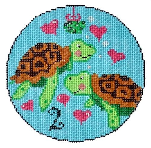 Two Turtles in Love Painted Canvas The Meredith Collection 