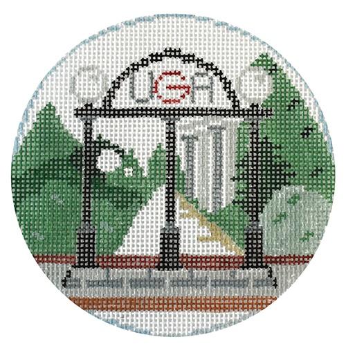 U of Georgia Painted Canvas Kathy Schenkel Designs 
