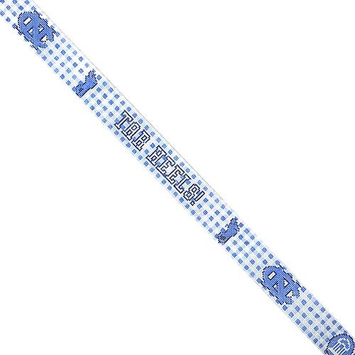 UNC Gingham Belt Painted Canvas Wipstitch Needleworks 
