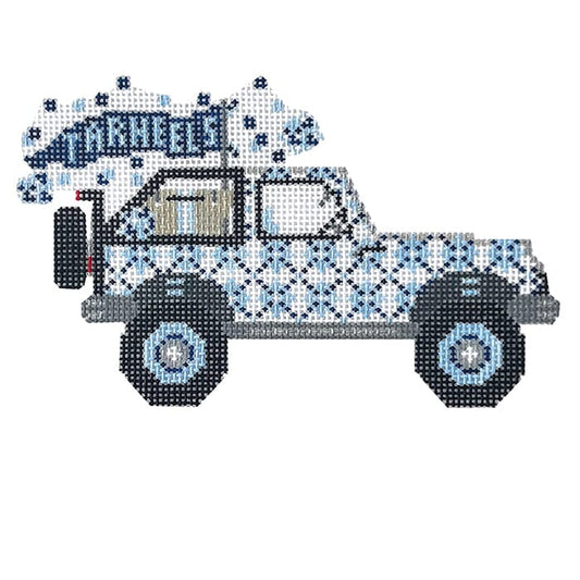 UNC Jeep Painted Canvas Wipstitch Needleworks 