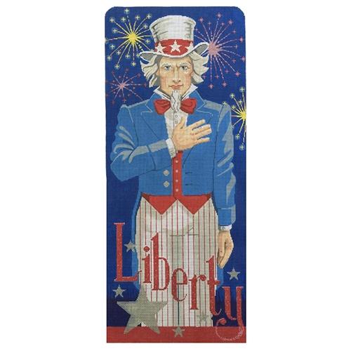 Uncle Sam on 13 Painted Canvas Labors of Love Needlepoint  - 1