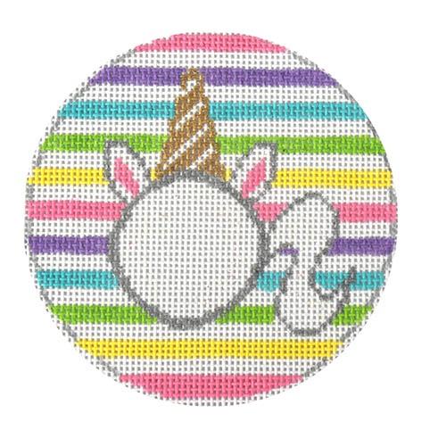 Unicorn Round Painted Canvas Rachel Donley  - 1