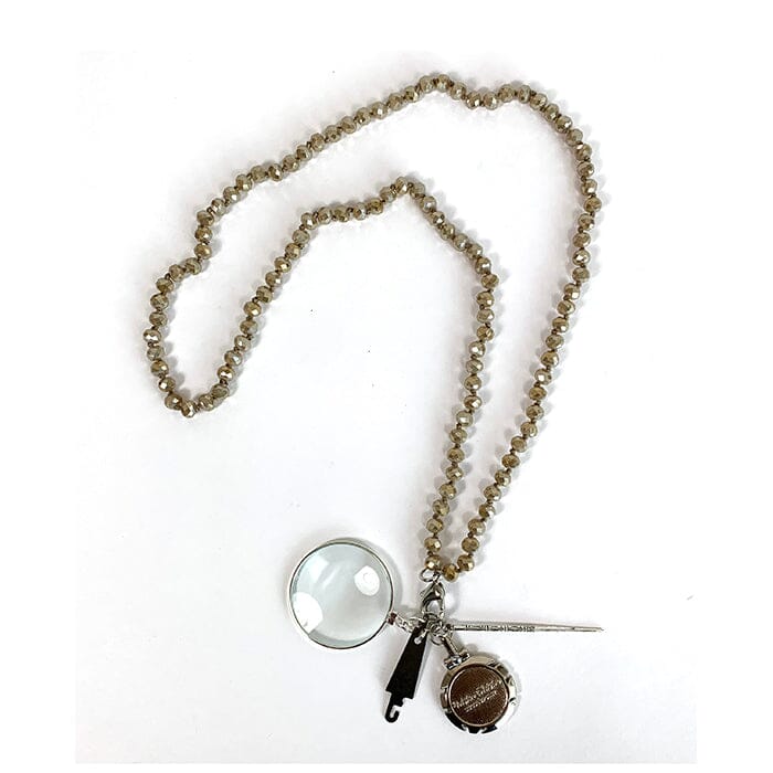 UP UP Chatelaine Necklace   Golden Taupe Accessories Victoria Whitson Needlepoint  - 1