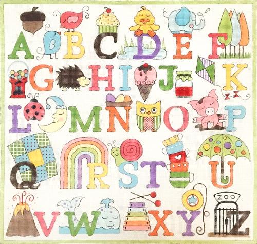 Upper Case Alphabet Painted Canvas Alice Peterson 