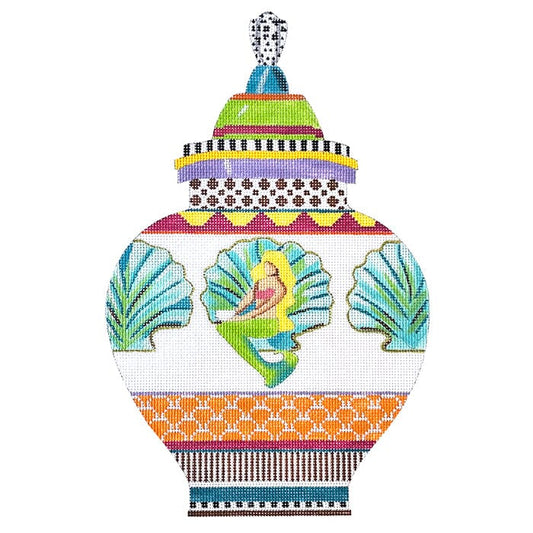 Urn and Mermaid Painted Canvas Colors of Praise 