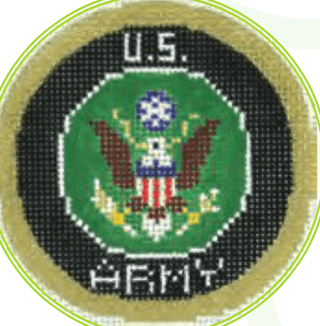 US Army Painted Canvas Lee's Needle Art Inc. 
