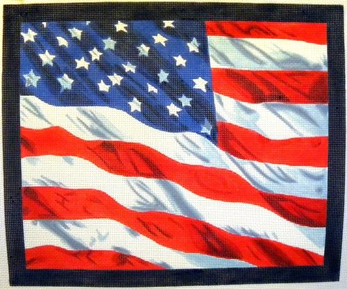 U.S. Flag Painted Canvas Kirk & Bradley 