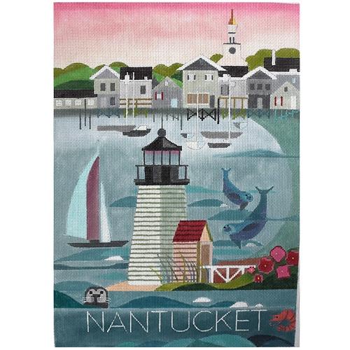 USA Poster Nantucket Painted Canvas Painted Pony Designs 