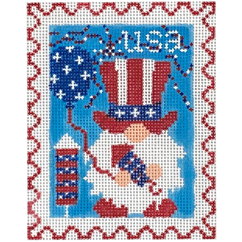 USA Stamp Painted Canvas Wipstitch Needleworks  - 1