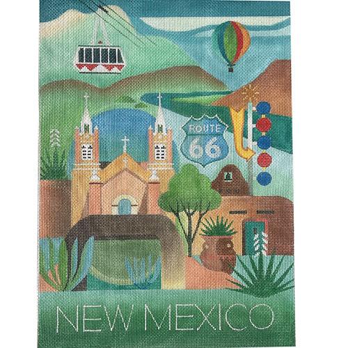 USA Travel Poster - New Mexico Painted Canvas Painted Pony Designs 