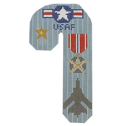 USAF Candy Cane Painted Canvas Danji Designs  - 1