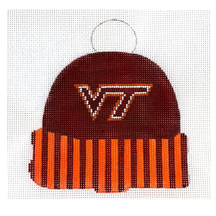 VA Tech Hat Painted Canvas Kristine Kingston 