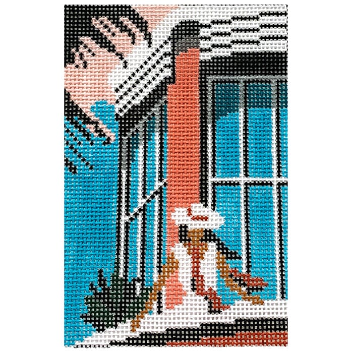 Vacation Passport Insert Painted Canvas Anne Fisher Needlepoint LLC 
