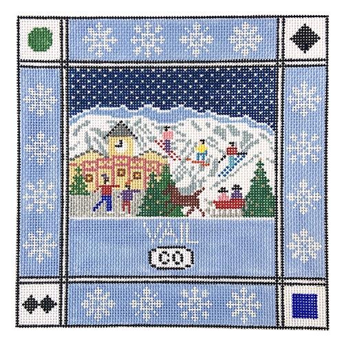 Vail Square Painted Canvas Doolittle Stitchery  - 1
