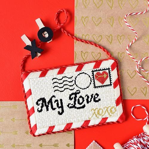 Valentine Letter Kit & Online Class Painted Canvas Rachel Donley 
