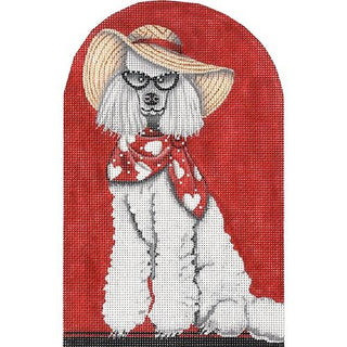 Valentine Poodle Painted Canvas Mary Lake Thompson 

