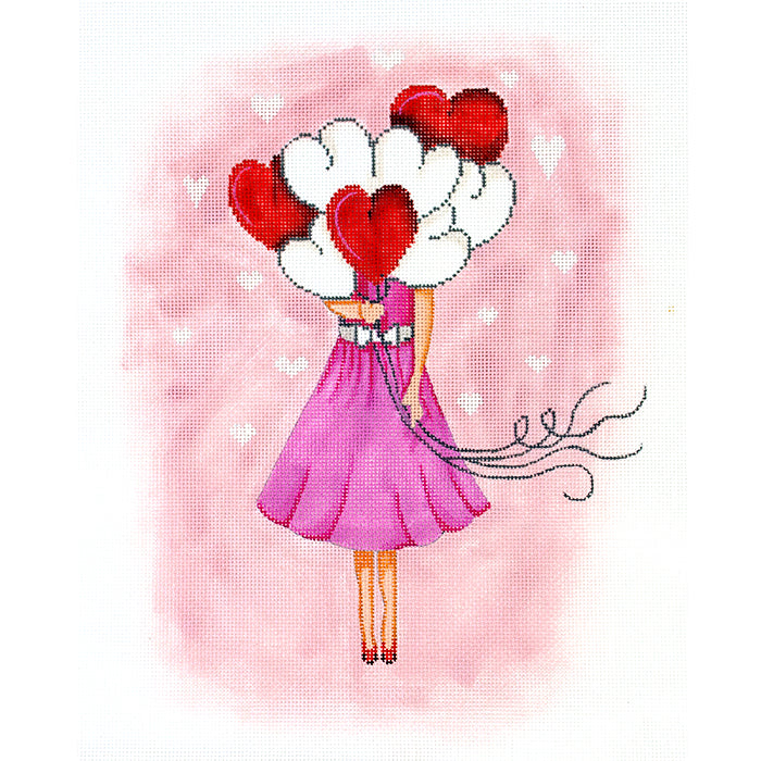 Valentine Princess Painted Canvas Patti Mann  - 1