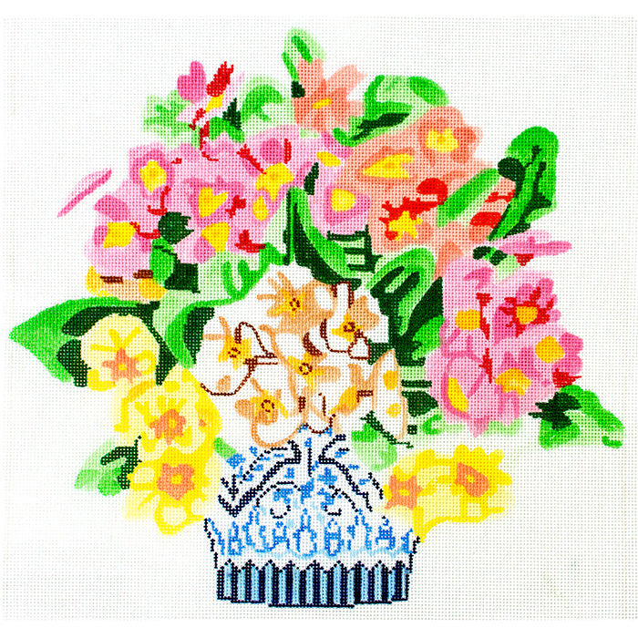 Vase of Primrose JS Painted Canvas Jean Smith  - 1