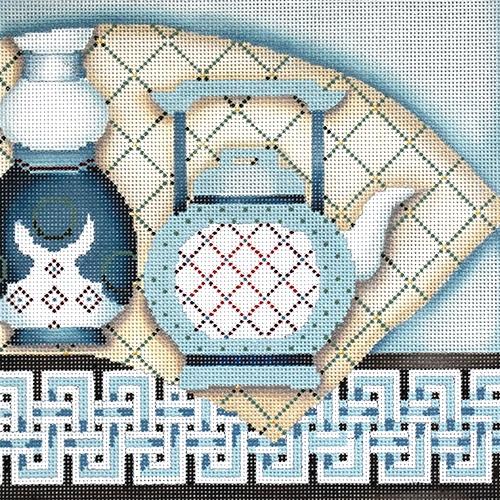 Vases Double Key Border Painted Canvas Associated Talents  - 1