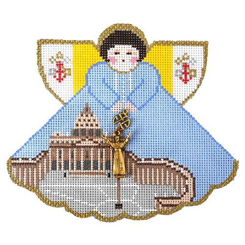 Vatican City Angel Painted Canvas Painted Pony Designs  - 1
