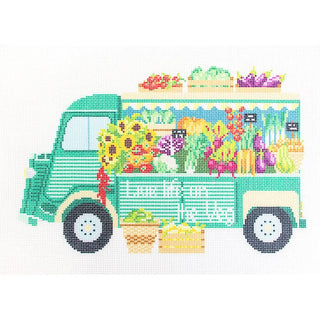 Veg Truck Printed Canvas Needlepoint To Go 

