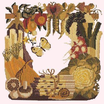 Vegetables Needlepoint Kit Kits Elizabeth Bradley Design Cream 