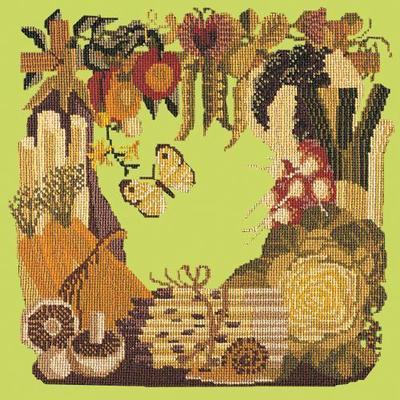 Vegetables Needlepoint Kit Kits Elizabeth Bradley Design Pale Lime 