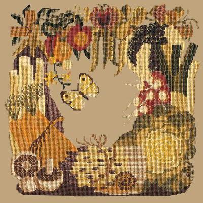 Vegetables Needlepoint Kit Kits Elizabeth Bradley Design Sand 