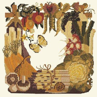 Vegetables Needlepoint Kit Kits Elizabeth Bradley Design Winter White 
