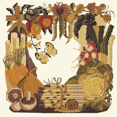 Vegetables Needlepoint Kit Kits Elizabeth Bradley Design Winter White 
