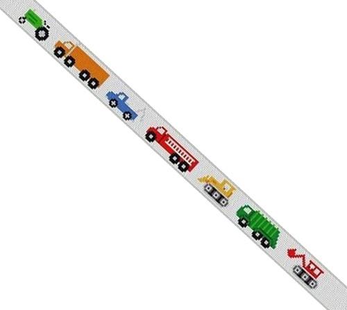 Vehicles Kids Belt Painted Canvas Susan Roberts Needlepoint Designs, Inc. 