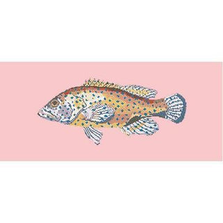 Vermillion Seabass Needlepoint Kit Kits Elizabeth Bradley Design Pale Rose 
