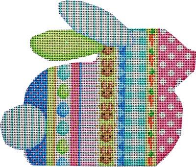 Vertical Pattern Bunny Painted Canvas Associated Talents 
