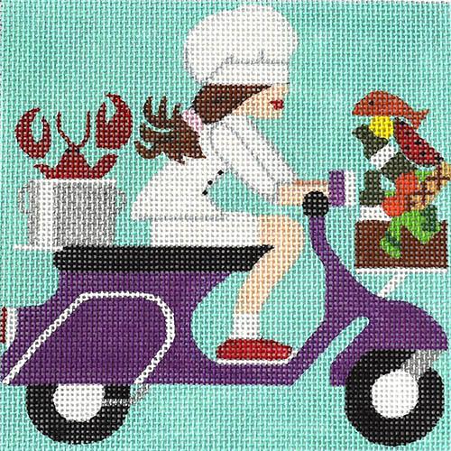 Vespa  Farm to Table Painted Canvas Melissa Prince Designs  - 1