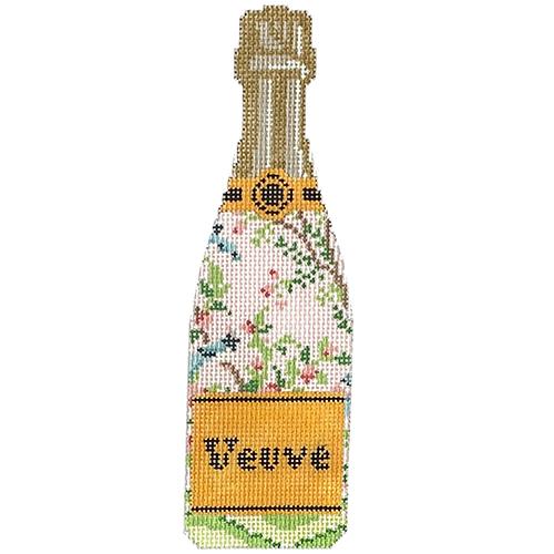 Veuve - Chinoiserie Floral Champagne Painted Canvas C'ate La Vie 