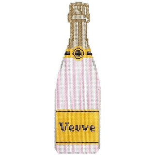 Veuve   Pink Stripe Champagne Painted Canvas C'ate La Vie 
