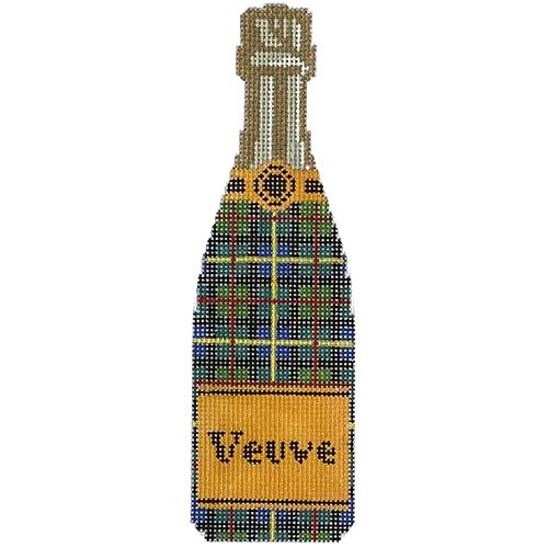 Veuve - Tartan Plaid Champagne Painted Canvas C'ate La Vie 