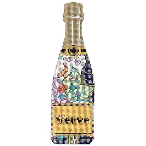 Veuve   Tobacco Leaf Champagne Painted Canvas C'ate La Vie 
