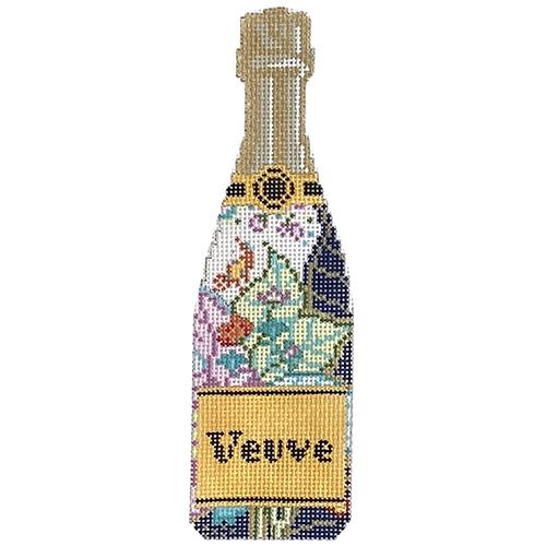 Veuve - Tobacco Leaf Champagne Painted Canvas C'ate La Vie 