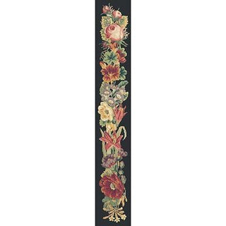 Victorian Bell Pull Needlepoint Kit Kits Elizabeth Bradley Design Black 
