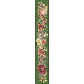 Victorian Bell Pull Needlepoint Kit Kits Elizabeth Bradley Design Dark Green 
