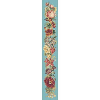 Victorian Bell Pull Needlepoint Kit Kits Elizabeth Bradley Design Duck Egg Blue 

