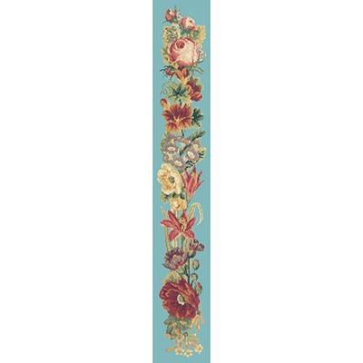 Victorian Bell Pull Needlepoint Kit Kits Elizabeth Bradley Design Duck Egg Blue 
