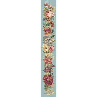 Victorian Bell Pull Needlepoint Kit Kits Elizabeth Bradley Design Pale Blue 
