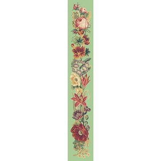 Victorian Bell Pull Needlepoint Kit Kits Elizabeth Bradley Design Pale Green 
