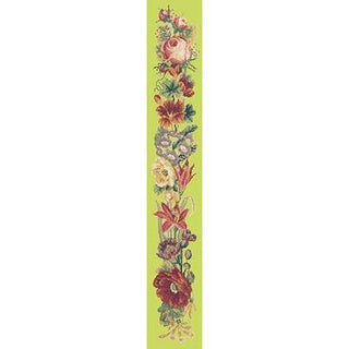 Victorian Bell Pull Needlepoint Kit Kits Elizabeth Bradley Design Pale Lime 
