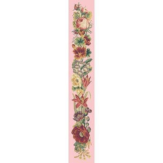 Victorian Bell Pull Needlepoint Kit Kits Elizabeth Bradley Design Pale Rose 
