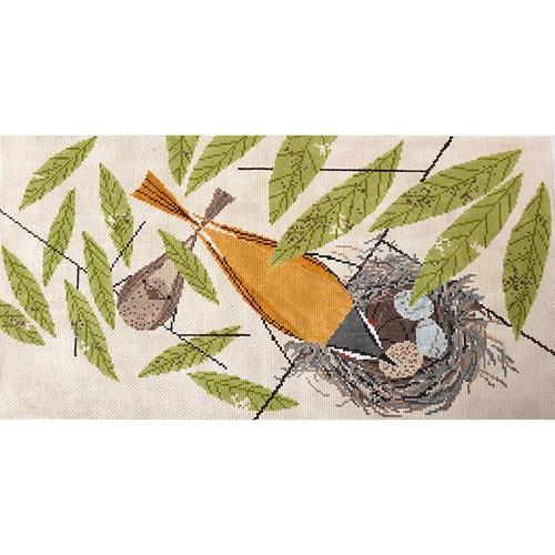 Vigilant Vireos Painted Canvas Charley Harper  - 1